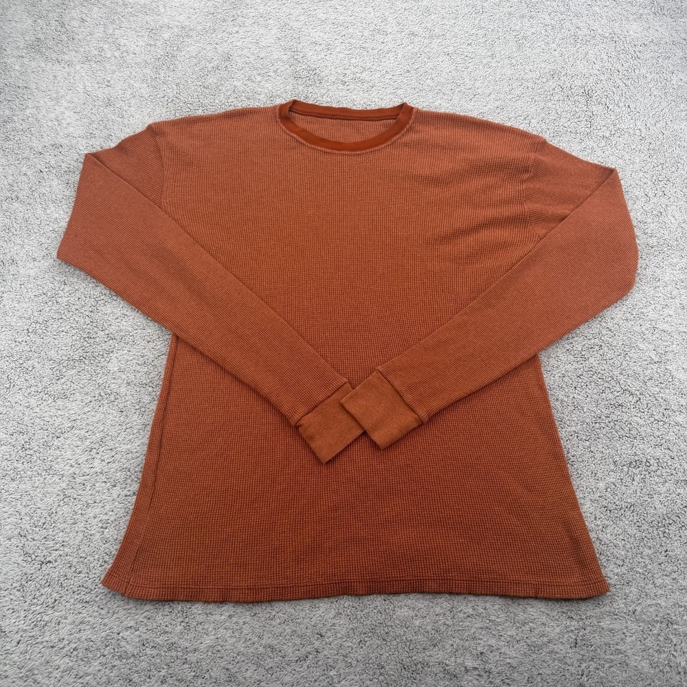 Schaefer Outfitters Thermal Shirt Mens XL Orange Waffle Knit USA Base Layer USA